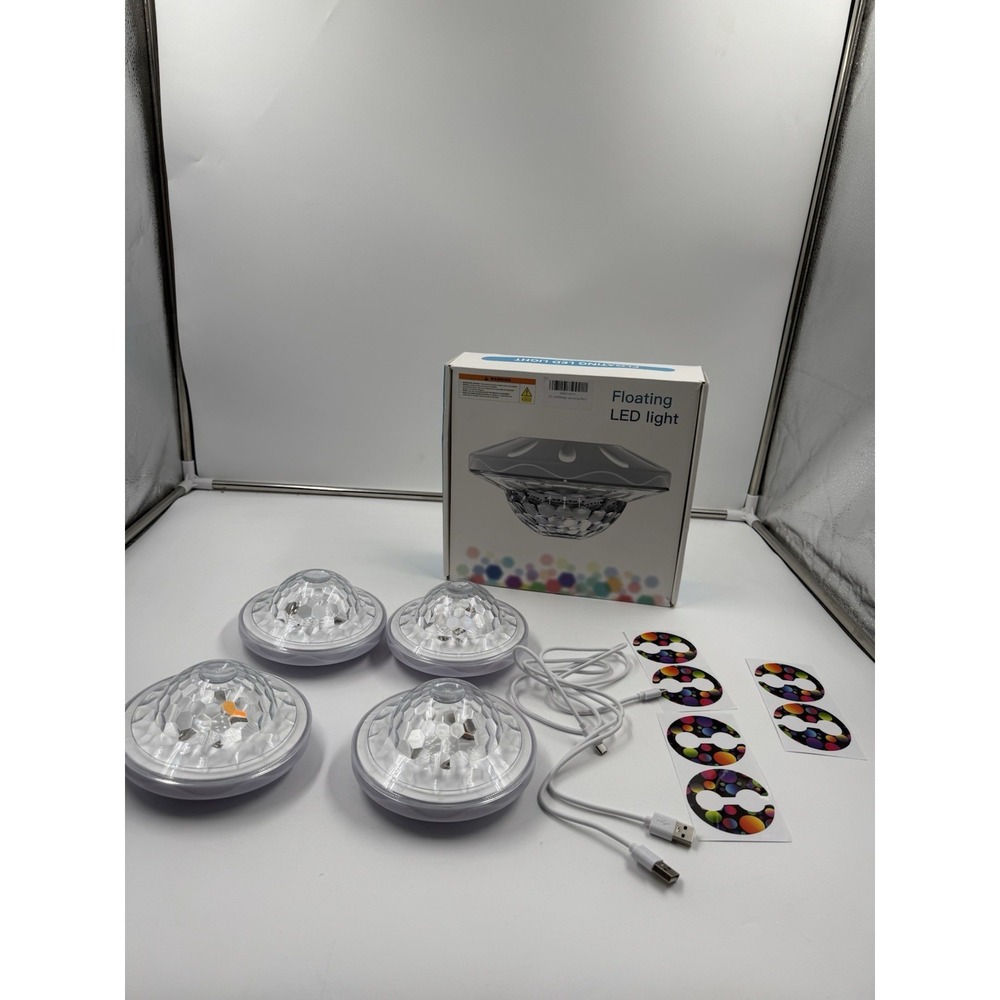 Floating Pool Lights, Lights for Inground Pools with 6 Dynamic 4 Pack  No Remote